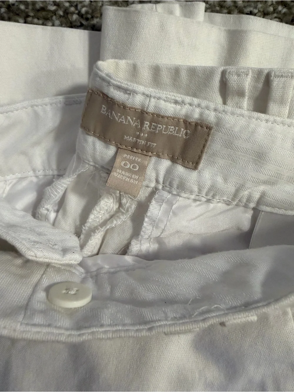 Banana Republic white linen pants